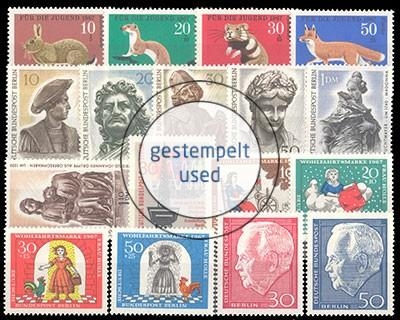 Berlin, MiNr. 299-315, Jahrgang 1967, gestempelt