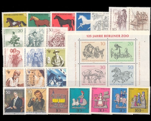 Berlin, MiNr. 326-352, Jahrgang 1969, postfrisch