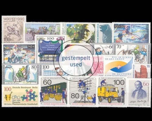Berlin, MiNr. 860-879, Jahrgang 1990, gestempelt