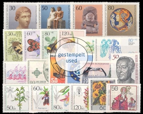 Berlin, MiNr. 708-729, Jahrgang 1984, gestempelt