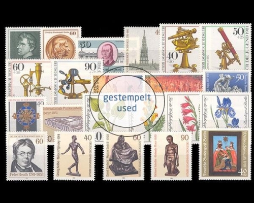 Berlin, MiNr. 637-658, Jahrgang 1981, gestempelt