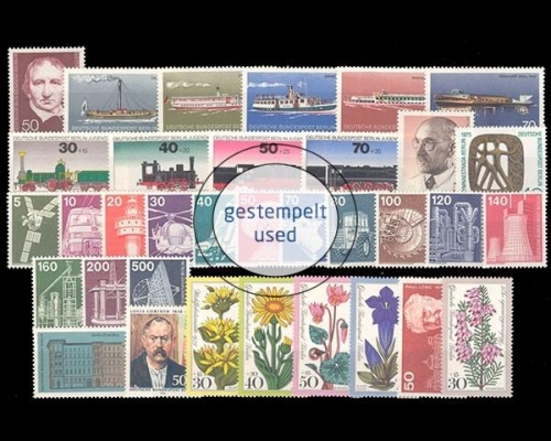 Berlin, MiNr. 482-515, Jahrgang 1975, gestempelt