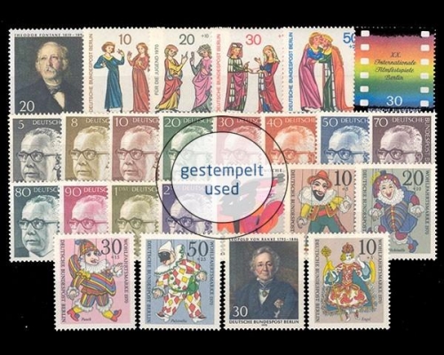Berlin, MiNr. 353-378, Jahrgang 1970, gestempelt