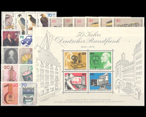 Berlin, MiNr. 442-463, Jahrgang 1973, postfrisch