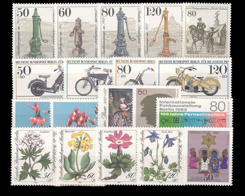 Berlin, MiNr. 689-707, Jahrgang 1983, postfrisch