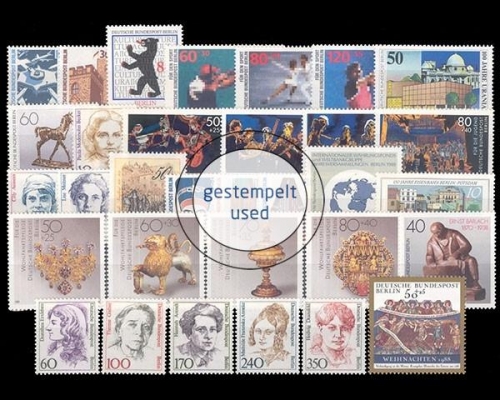 Berlin, MiNr. 798-829, Jahrgang 1988, gestempelt