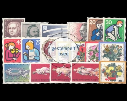 Berlin, MiNr. 464-481, Jahrgang 1974, gestempelt
