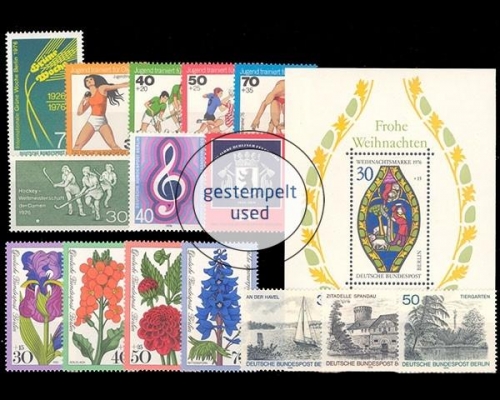 Berlin, MiNr. 516-531, Jahrgang 1976, gestempelt