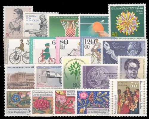 Berlin, MiNr. 730-749, Jahrgang 1985, postfrisch