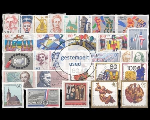 Berlin, MiNr. 830-859, Jahrgang 1989, gestempelt