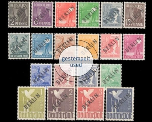 Berlin, Michel Nr. 1-20, gestempelt