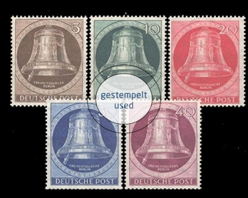 Berlin, Michel Nr. 75-79, gestempelt
