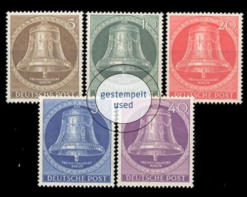 Berlin, Michel Nr. 101-105, gestempelt