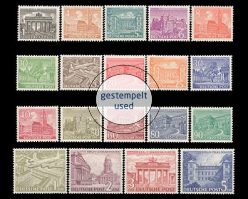 Berlin, Michel Nr. 42-60, gestempelt