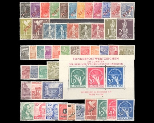 Berlin, MiNr. 21-70, Jahrgang 1949, postfrisch