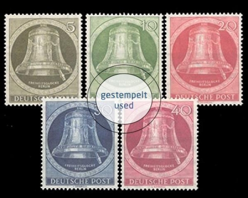 Berlin, Michel Nr. 82-86, gestempelt