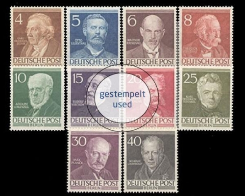 Berlin, Michel Nr. 91-100, gestempelt