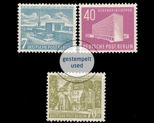 Berlin, Michel Nr. 121-123, gestempelt