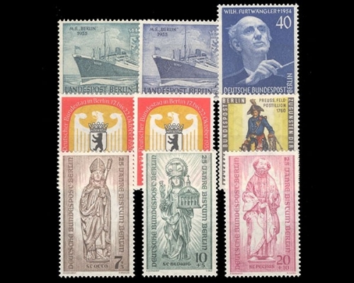 Berlin, MiNr. 126-134, Jahrgang 1955, postfrisch