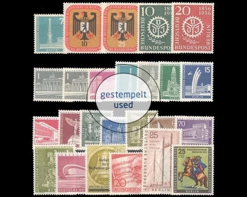 Berlin, MiNr. 135-158, Jahrgang 1956, gestempelt