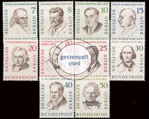 Berlin, Michel Nr. 163-172, gestempelt