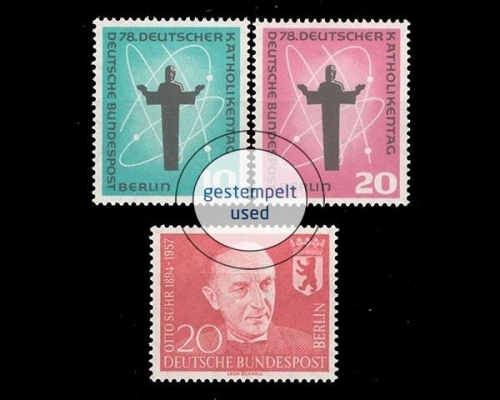 Berlin, MiNr. 179-181, Jahrgang 1958, gestempelt