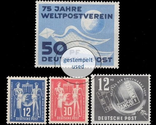 DDR, MiNr. 242-245, Jahrgang 1949, gestempelt