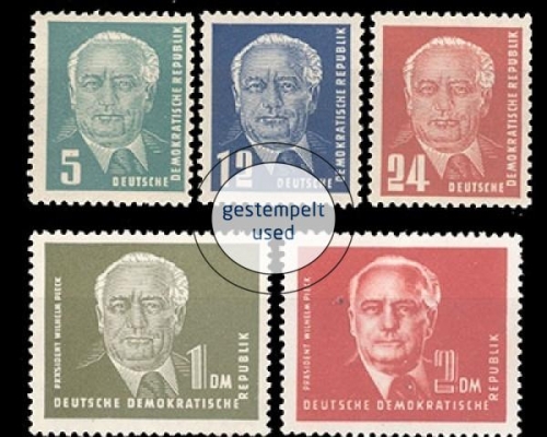 DDR, Michel Nr. 322-326, gestempelt