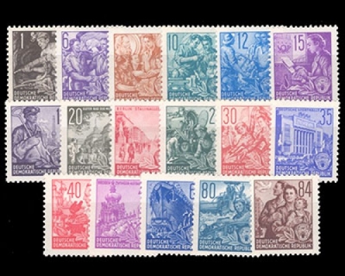 DDR, Michel Nr. 362-379, postfrisch
