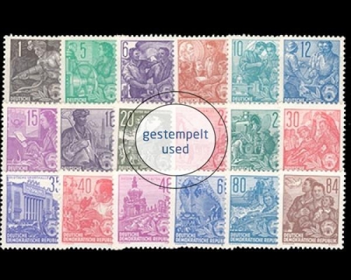 DDR, Michel Nr. 405-422 ND, gestempelt