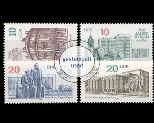 DDR, Michel Nr. 3075-3078, gestempelt