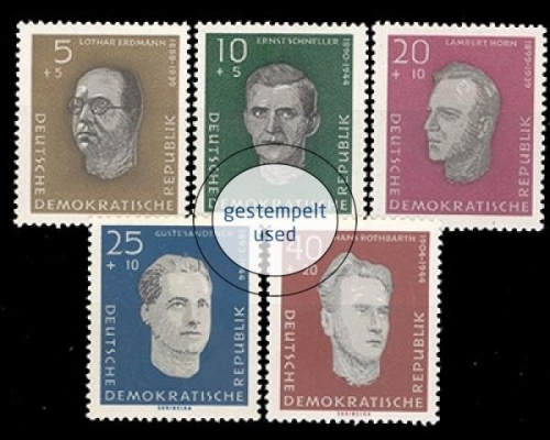 DDR, Michel Nr. 752-756, gestempelt