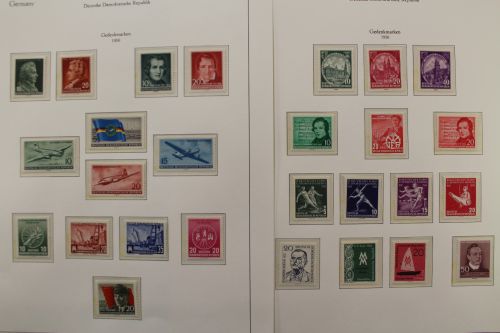 DDR 1956-1959, postfrische Sammlung auf KABE Vordruckblättern
