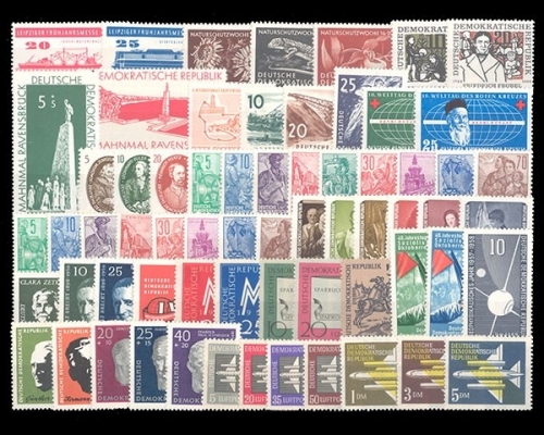 DDR, MiNr. 559-615, Jahrgang 1957, postfrisch