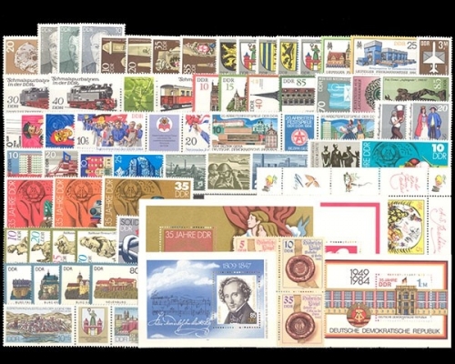 DDR, MiNr. 2848-2919, Jahrgang 1984, postfrisch