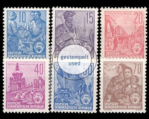 DDR, Michel Nr. 453-458, gestempelt