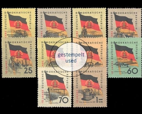 DDR, Michel Nr. 722-731, gestempelt