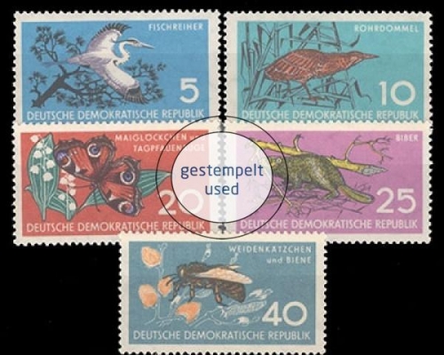 DDR, Michel Nr. 688-692, gestempelt