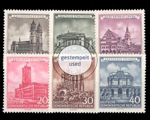 DDR, Michel Nr. 491-496, gestempelt