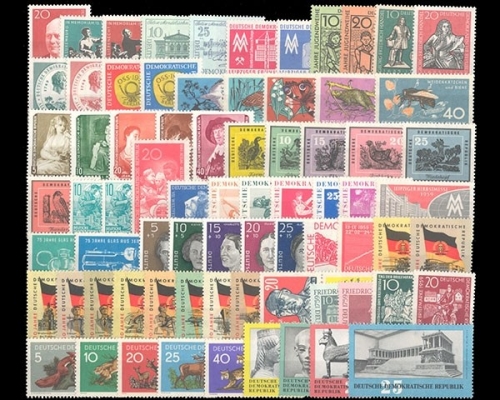 DDR, MiNr. 673-745, Jahrgang 1959, postfrisch