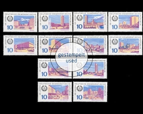 DDR, Michel Nr. 1495-1506, gestempelt