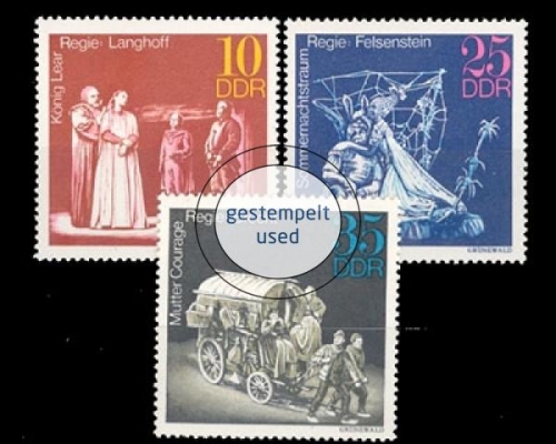 DDR, Michel Nr. 1850-1852, gestempelt