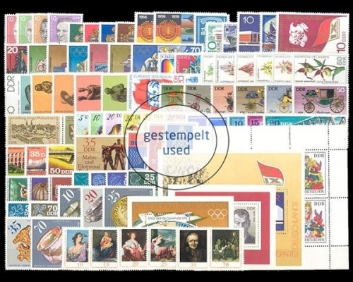 DDR, MiNr. 2107-2198, Jahrgang 1976, gestempelt