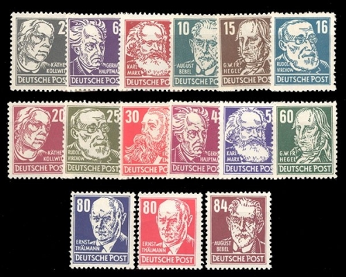 DDR, Michel Nr. 327-341, postfrisch