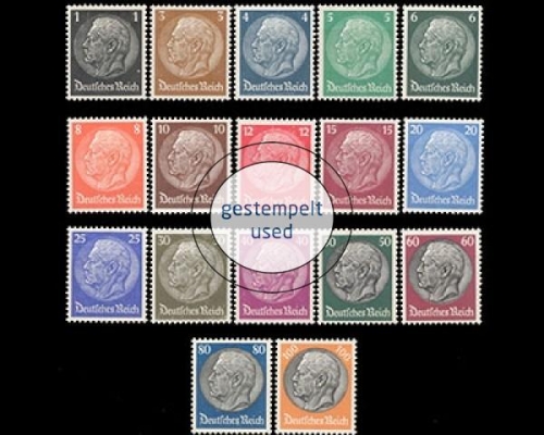 Deutsches Reich, Michel Nr. 512-528, gestempelt