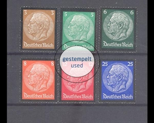Deutsches Reich, Michel Nr. 548-553, gestempelt