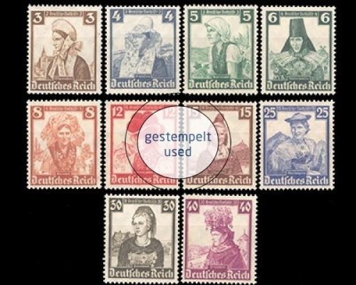 Deutsches Reich, Michel Nr. 588-597, gestempelt