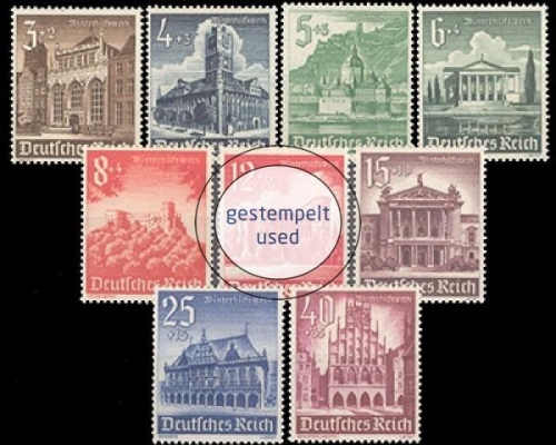 Deutsches Reich, Michel Nr. 751-759, gestempelt