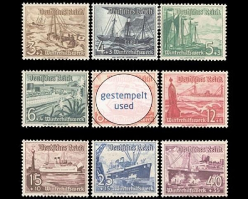 Deutsches Reich, Michel Nr. 651-659, gestempelt