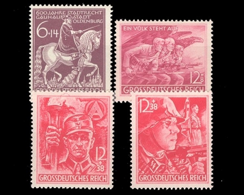 Deutsches Reich, MiNr. 907-910, Jahrgang 1945, postfrisch
